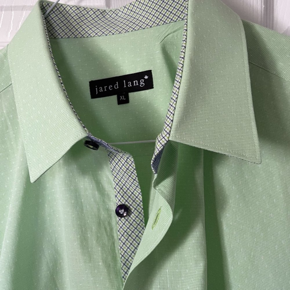 Jared Lang Xl Short Sleeve Button Down With Contr… - image 1